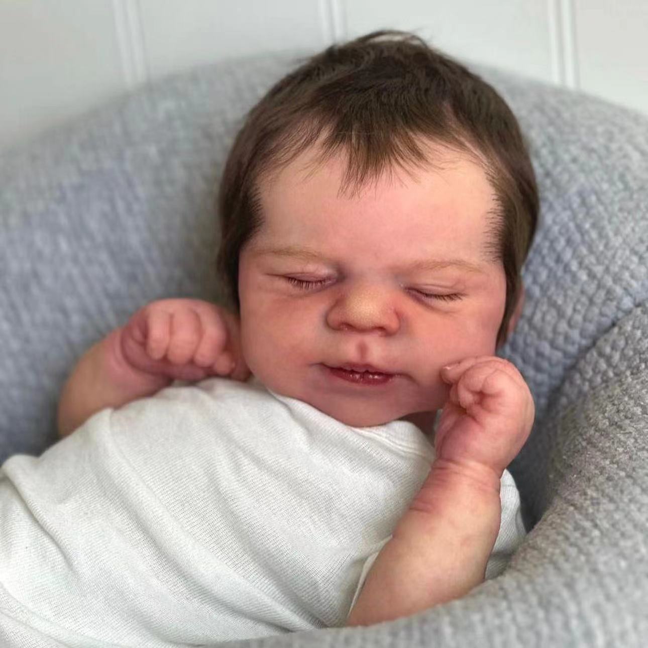 19 Zoll realistische Verne Geschlossene Augen Reborn Puppe-Pascale