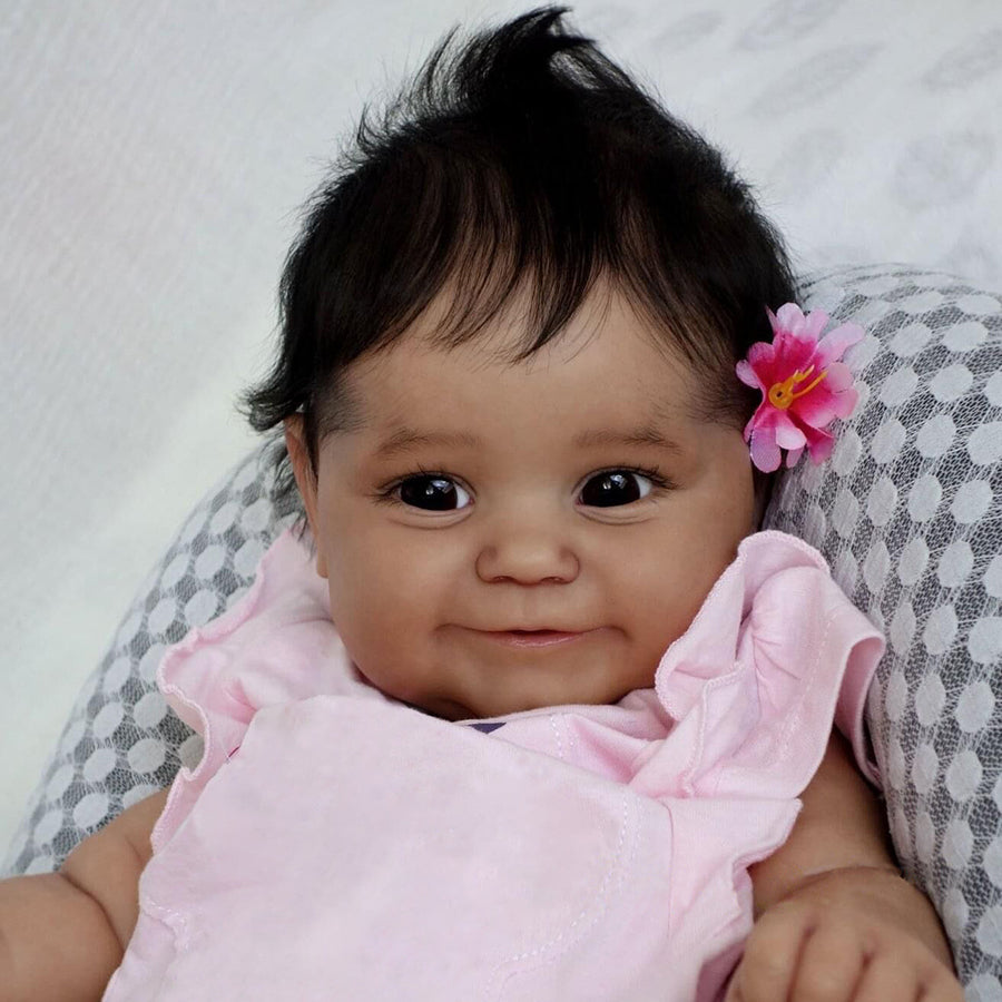 Ada 20 Zoll dunkelhäutige Reborn babypuppen-Maddie