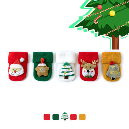 Herbst- und Winter-Baumwoll-Fleece-gefütterte lockere niedliche Puppen-Weihnachtsstrümpfe