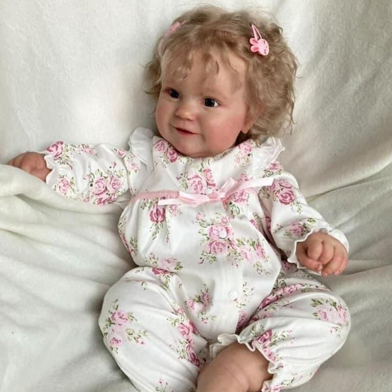20 Zoll lebensechte Lucy Reborn Babypuppen mit offenen Augen und blondem Haar-Maddie