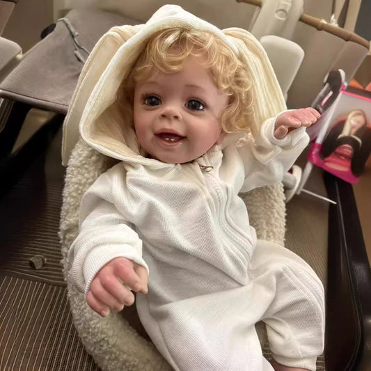 58cm offene Augen blondes Haar Reborn-Puppe - Yannik