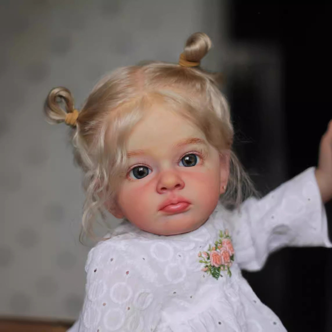 24 Zoll/60 cm Sally Wiedergeborene Mädchenpuppen mit lockigem Haar und offenen Augen