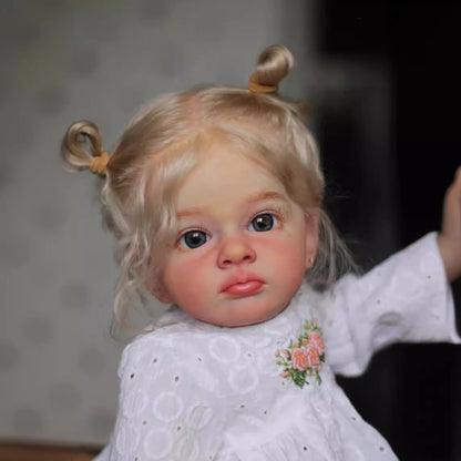 24 Zoll/60 cm Sally Wiedergeborene Mädchenpuppen mit lockigem Haar und offenen Augen