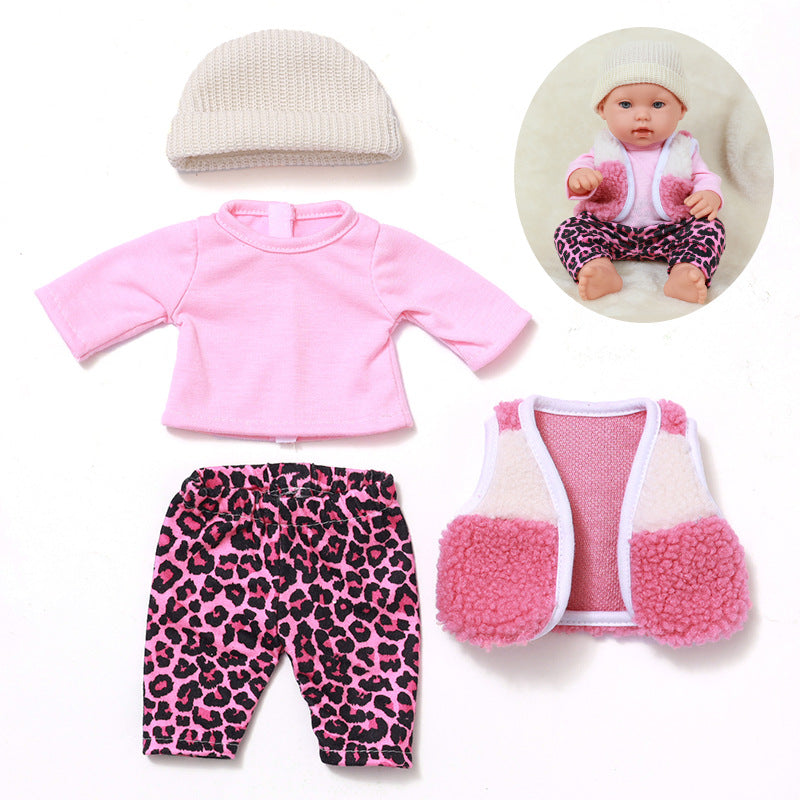 Leoparden-Kleidungsset 4-teilig für 30 cm Reborn Puppen