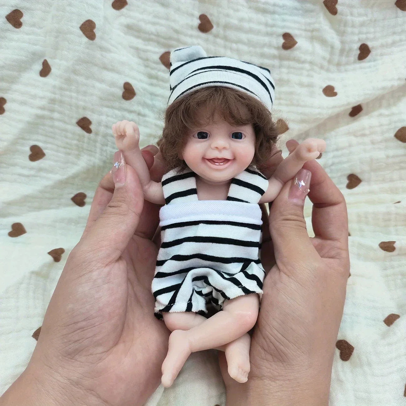 6 Zoll Mini Smile Reborn Puppe Junge-Yannik