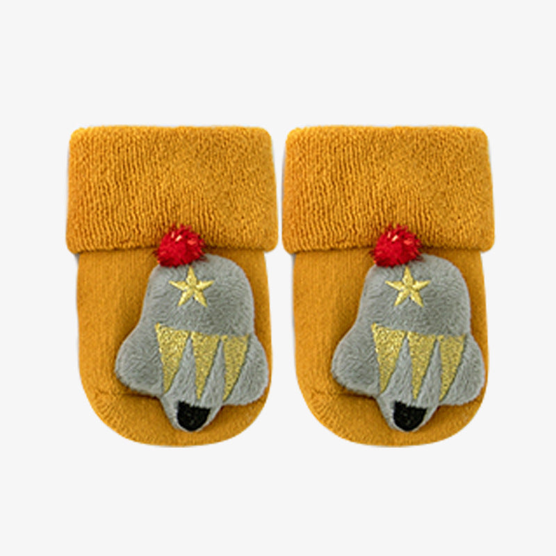 Herbst- und Winter-Baumwoll-Fleece-gefütterte lockere niedliche Puppen-Weihnachtsstrümpfe