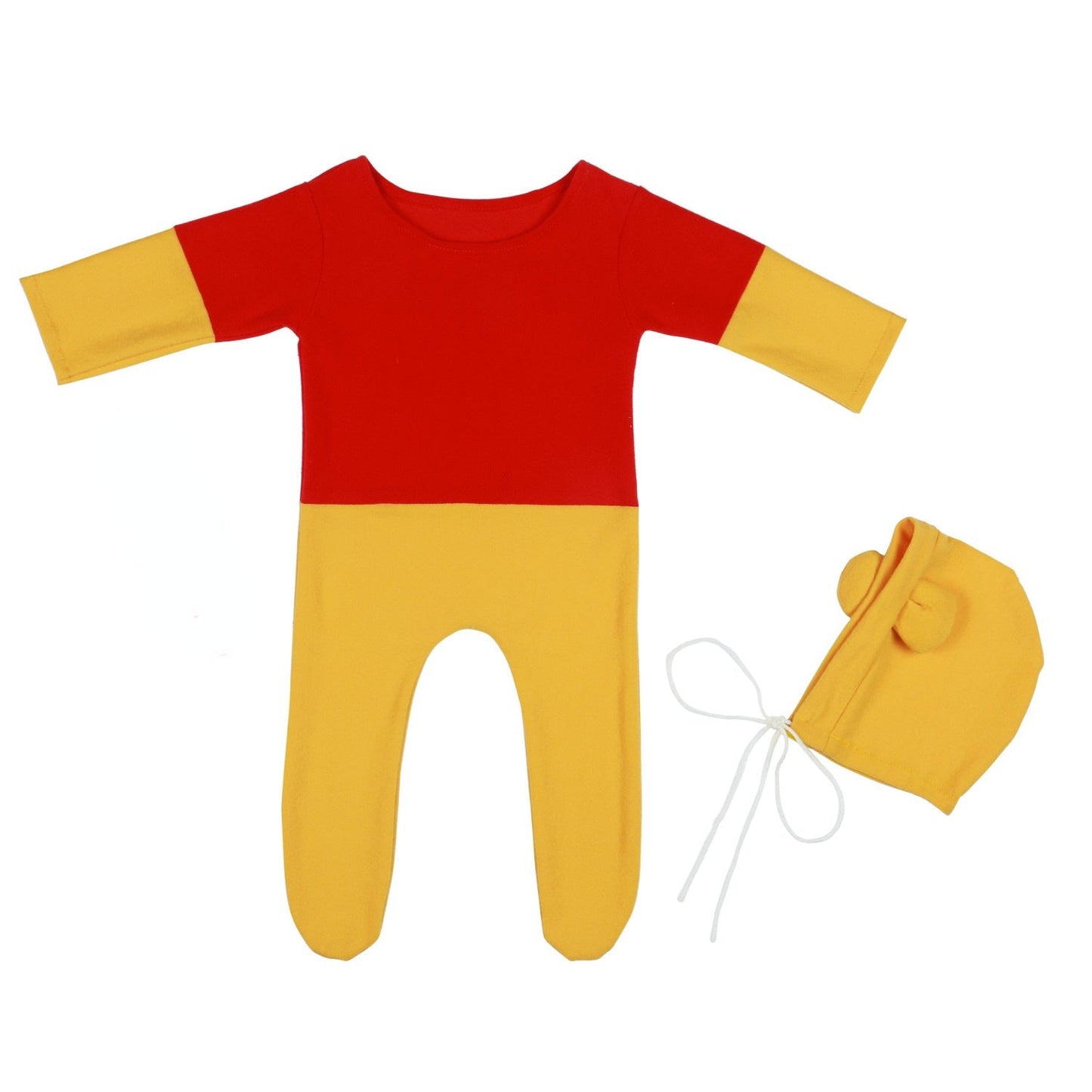 2-teiliges Set mit Bärenhaube und Pyjama für 18-20 Zoll Puppen