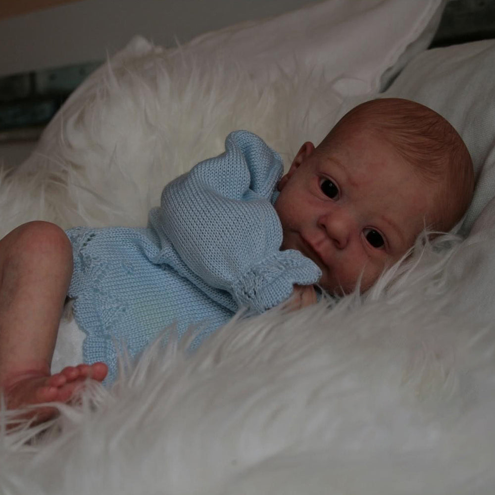 19 Zoll Felicia Reborn Babypuppen mit bemaltem Haar und blauen Augen