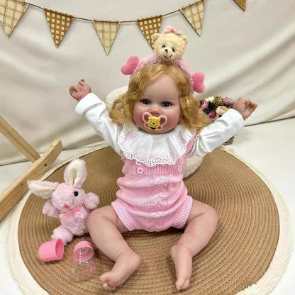 24 Zoll süßes Claire blondes Haar Reborn Baby Mädchen-Maddie