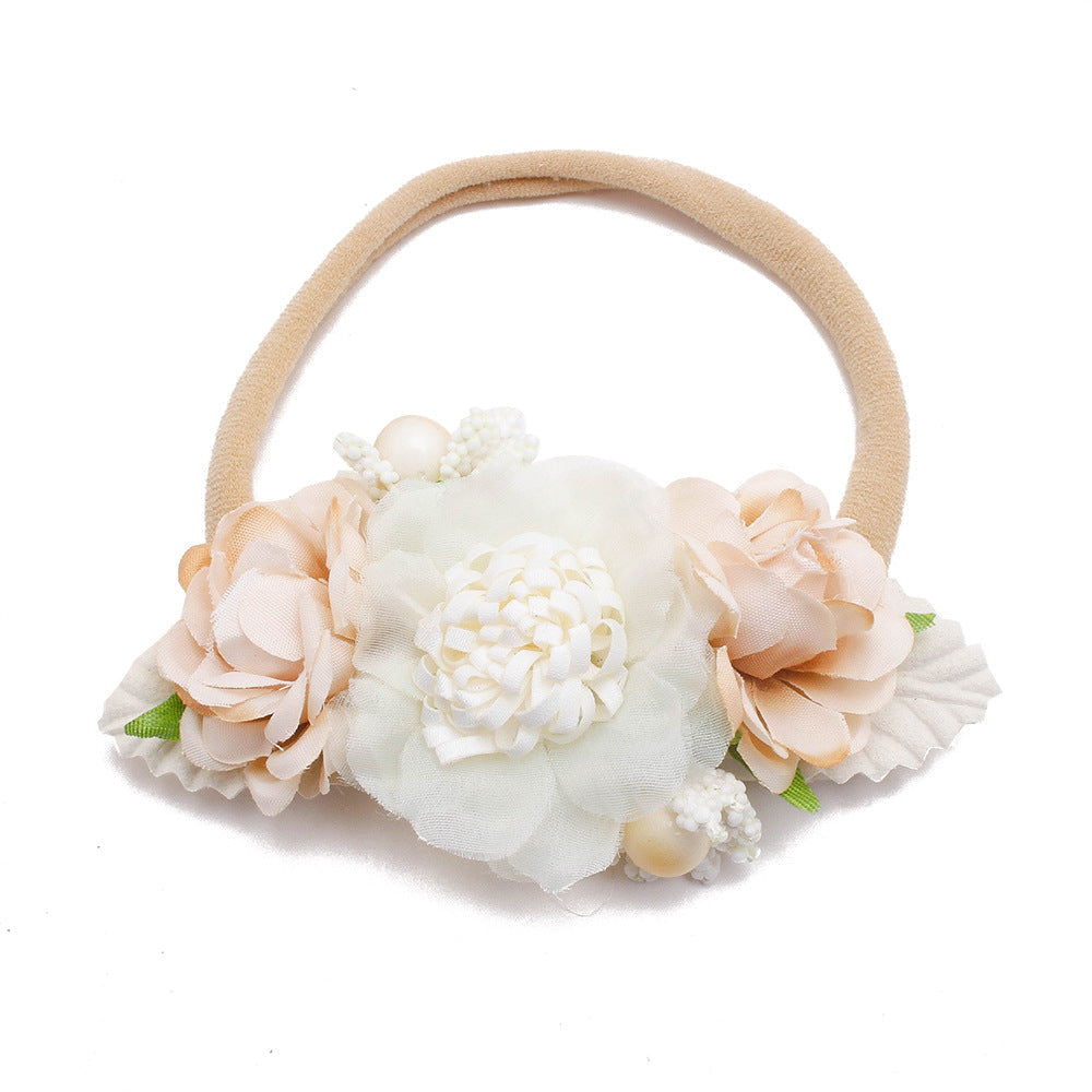 Pastoral elastisches Nylon-Blumen-Baby-Stirnband