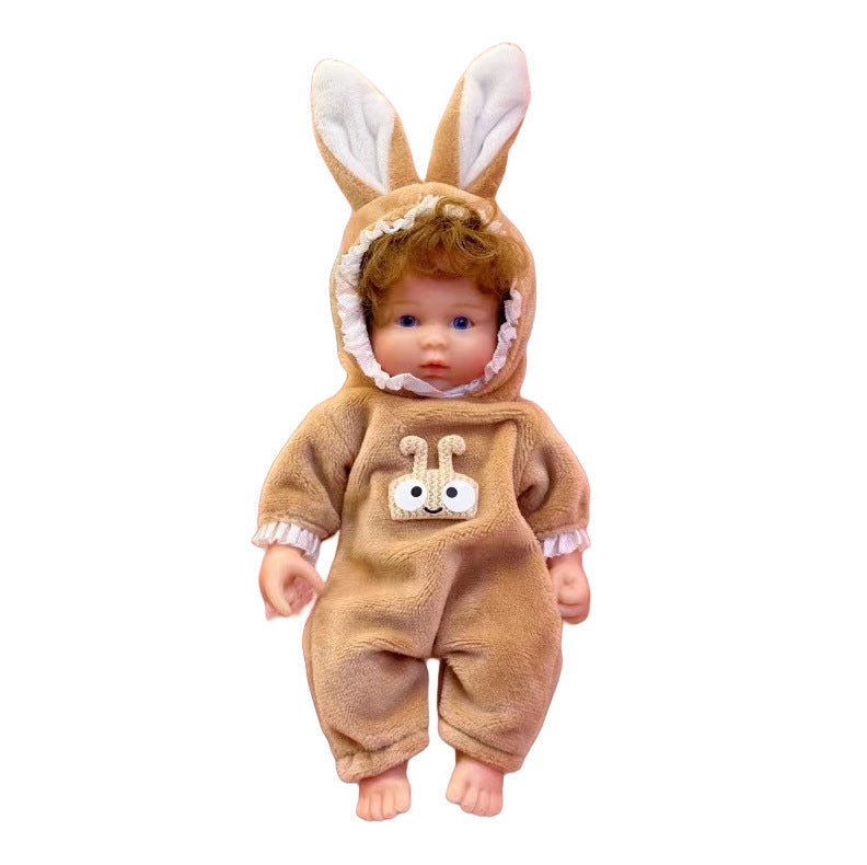 6 Zoll offene Augen kurzes Haar Mini Vollsilikon Reborn Puppe
