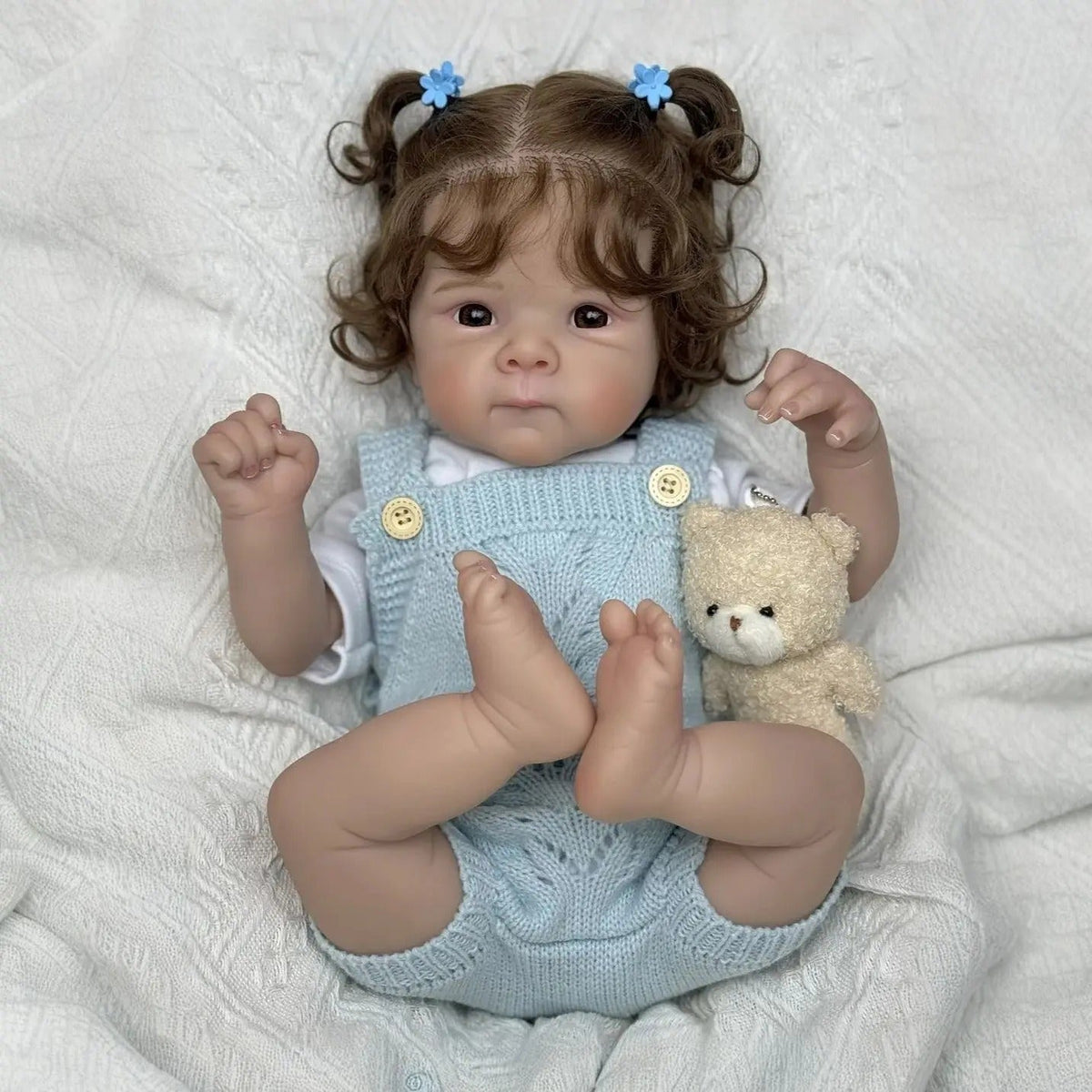 48cm offene Augen weicher Körper kuscheliges Reborn Babypuppe-Bettie