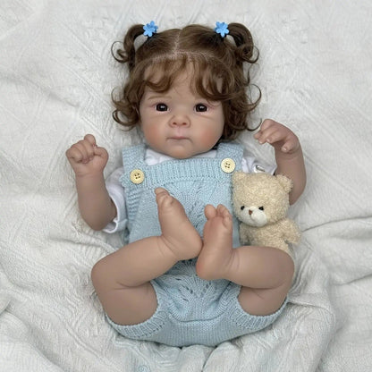48cm offene Augen weicher Körper kuscheliges Reborn Babypuppe-Bettie