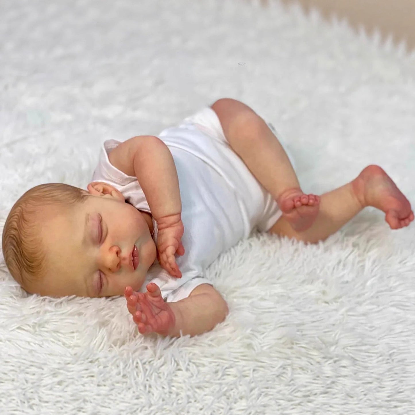 20 Zoll lebensechte weiche Körper geschlossene Augen Reborn Puppe Irys