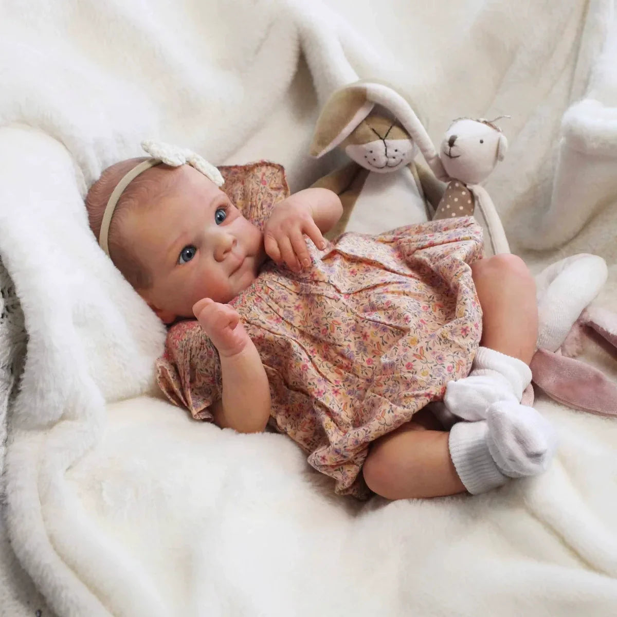 18 Zoll blaue Augen kuscheliges Reborn Baby Mädchen-Bettie