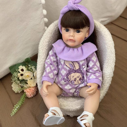 22 Zoll süßes Reborn-Puppenmädchen mit langen Haaren - Suesue