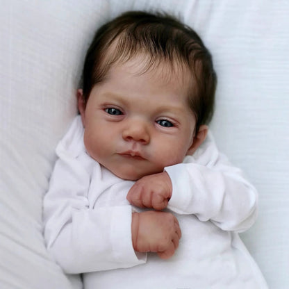 50cm offene Augen kurzes Haar weicher Körper kuschelige Reborn Babypuppe-Lily