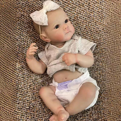 18 Zoll Yvette offene Augen Reborn Babypuppe Mädchen in grauer Kleidung-Bettie