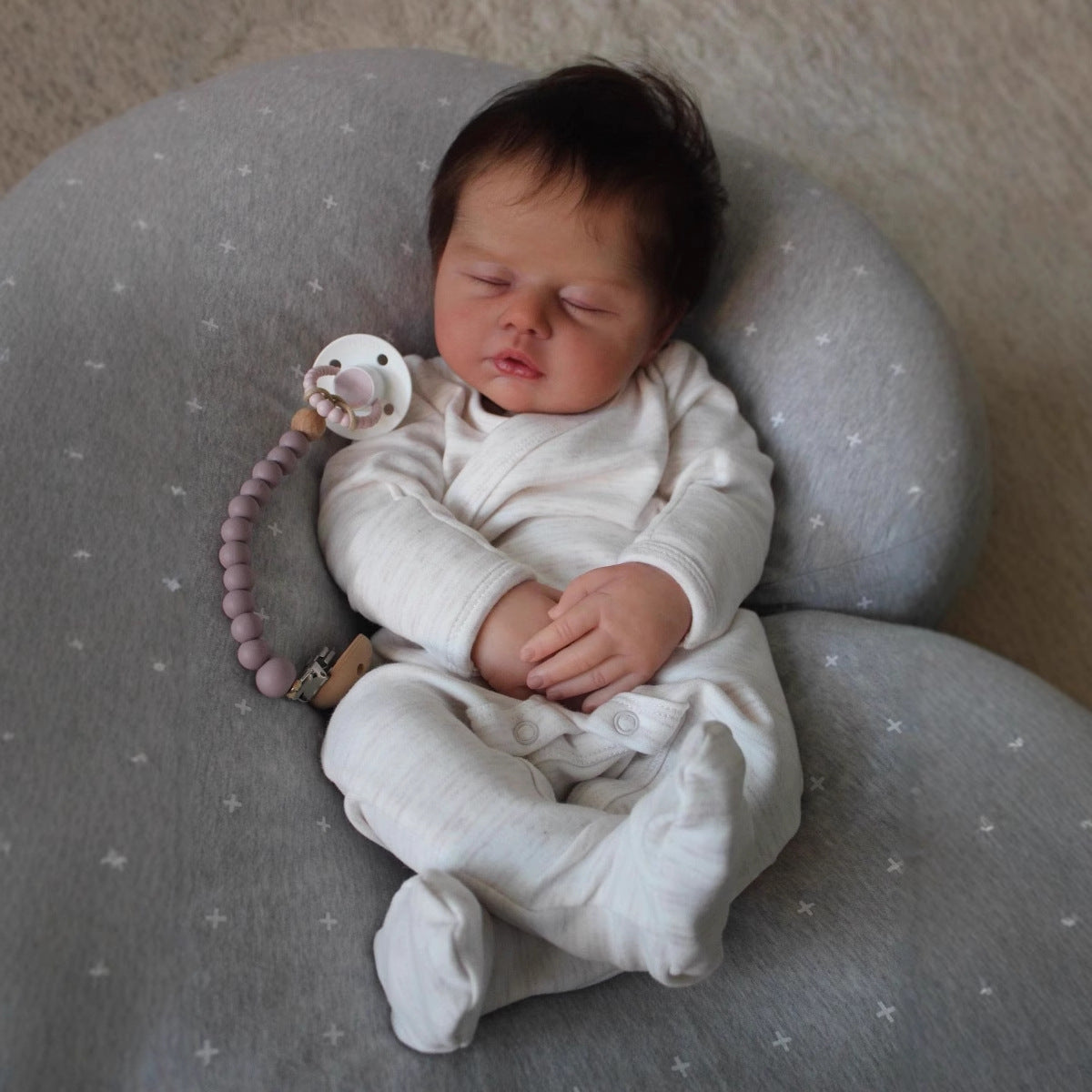 19 Zoll lebensechte geschlossene Augen weicher Körper Reborn Puppe-Zain