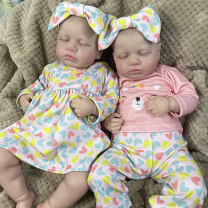 20'' lebensechte Taylor und Zoe Reborn Puppen Zwillinge Mädchen-Loulou