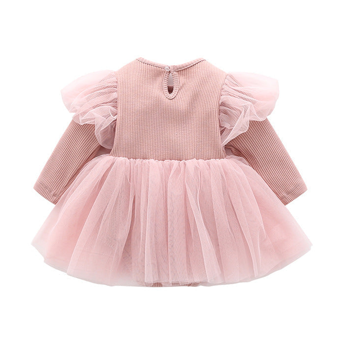 Langärmeliges Trägerkleid und Haarband 2-teiliges Set für 22-Zoll-Puppen