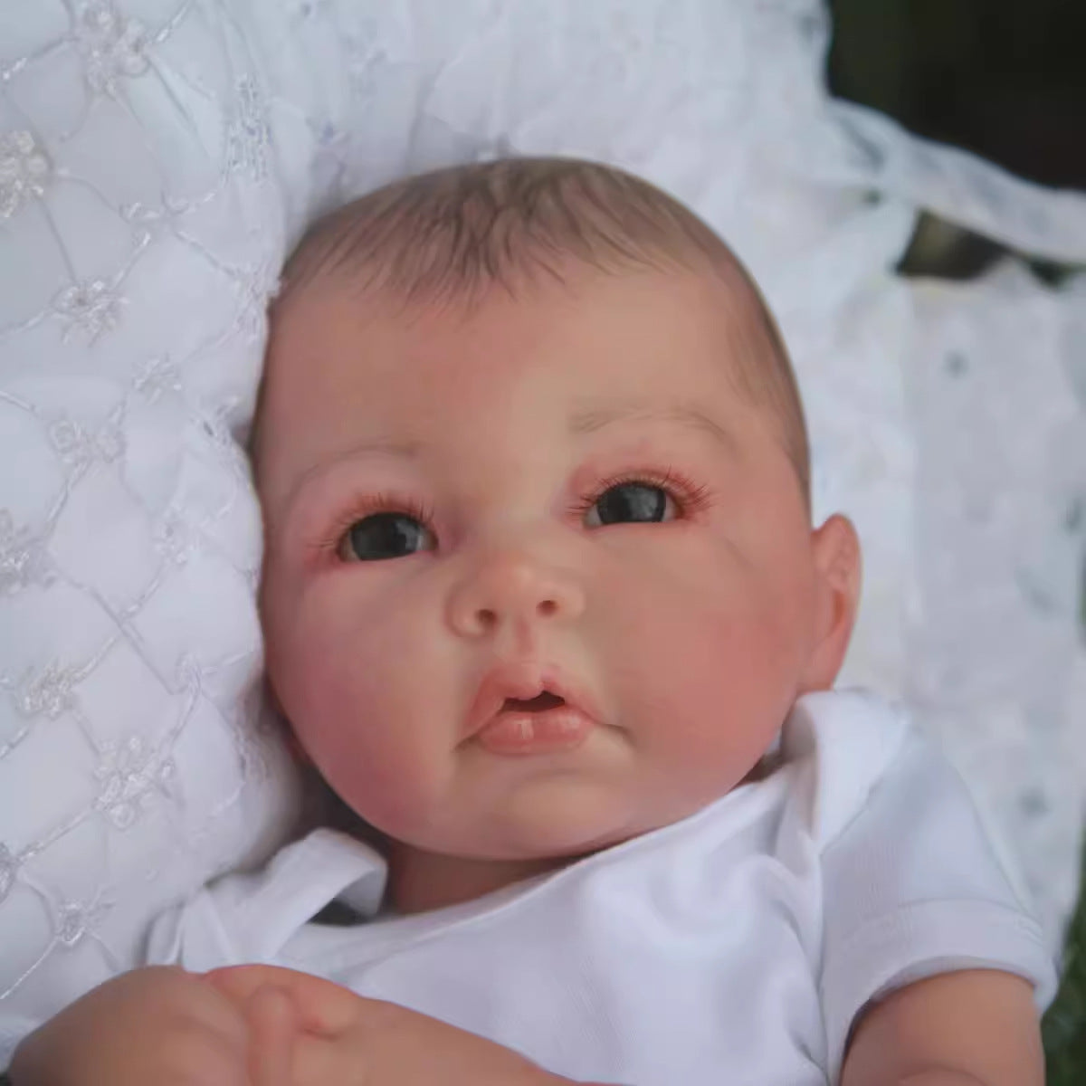 Berg 20 Zoll Realistische Reborn Puppe mit offenen Augen und gezeichneten Haaren