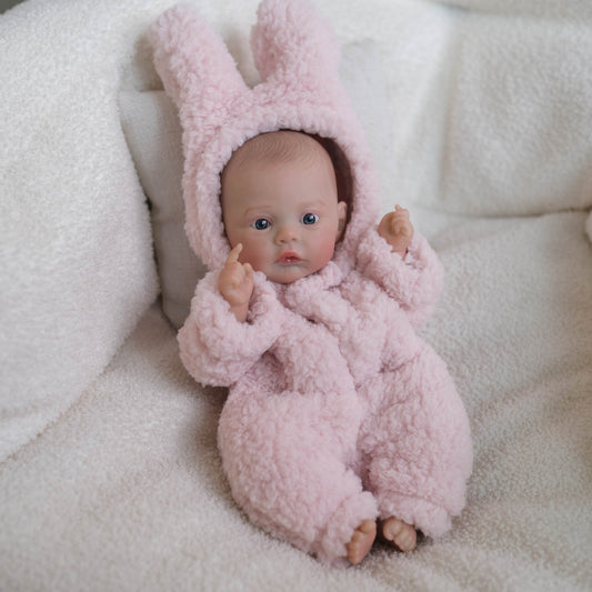 30cm lebensechte offene Augen Mini Reborn Puppe Mädchen-Wiese