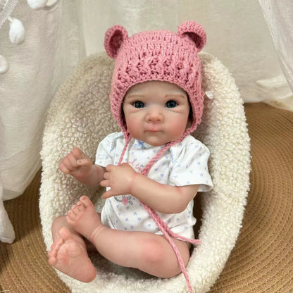 18 Zoll lebensechte Julia blaue Augen Reborn Puppe Mädchen-Bettie
