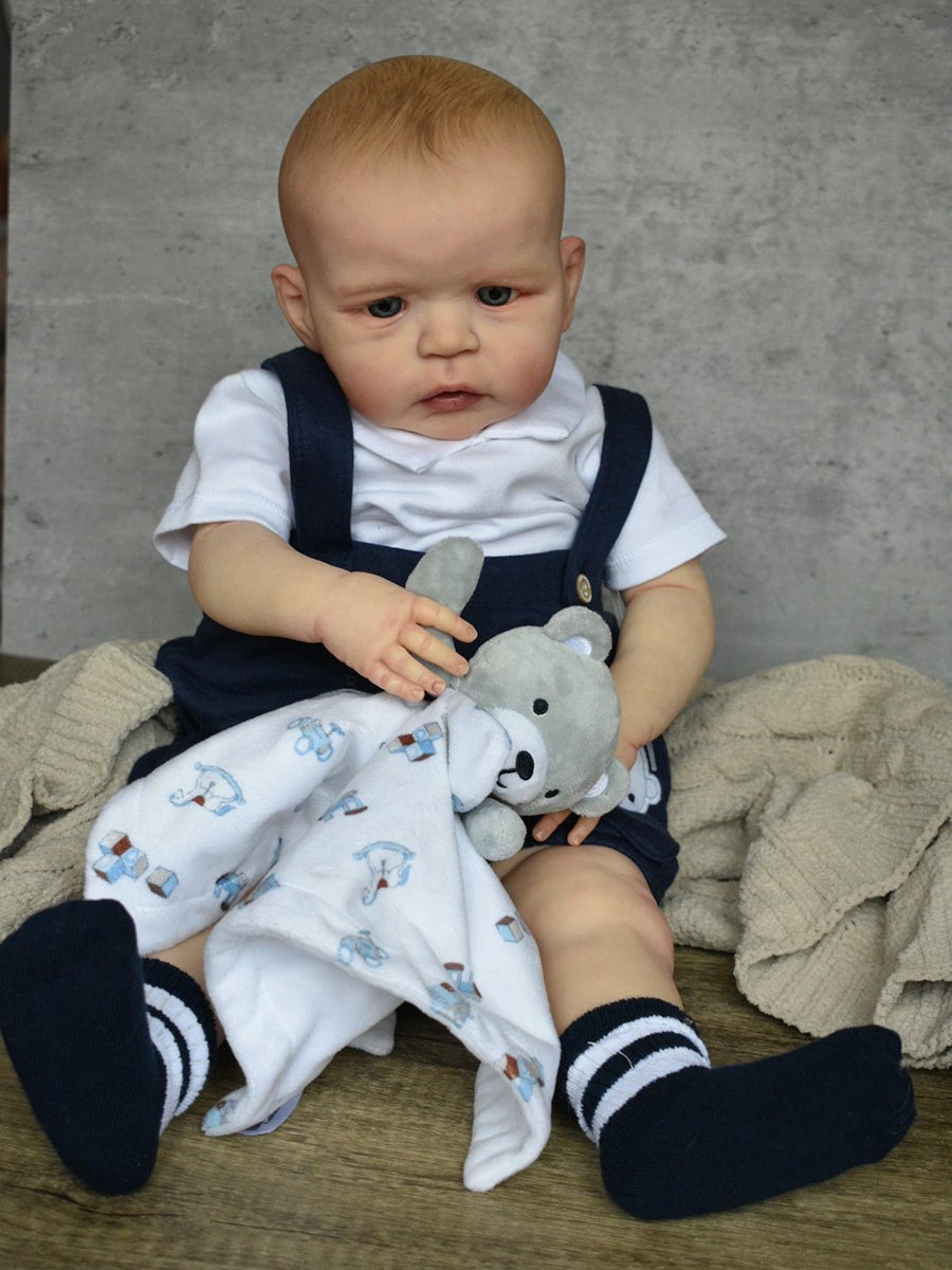 24 Zoll Reborn Puppen mit offenen Augen und bemalten Haaren - Sandie