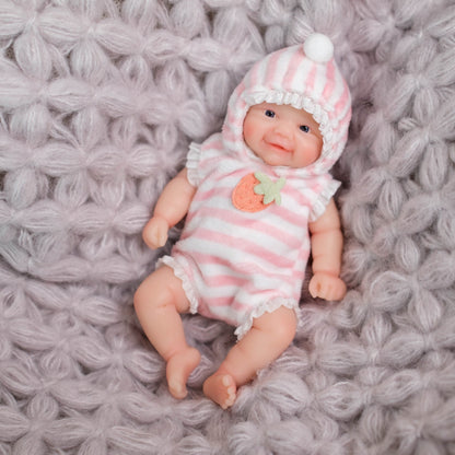 6 Zoll Mini-Silikon-Reborn-Puppe Mädchen mit offenen Augen - Vivi