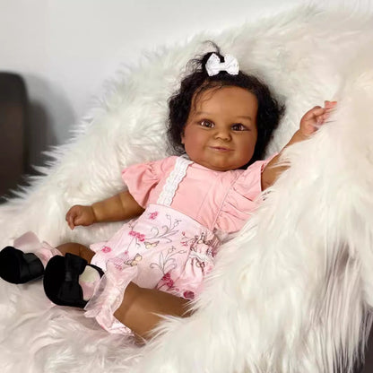 Wendy 60cm dunkelhäutige Reborn Puppen-Maddie