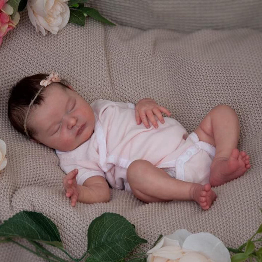20 Zoll Meroy Geschlossene Augen Reborn Puppen Mädchen-Laura