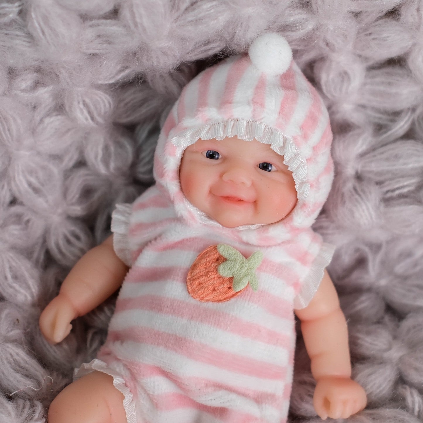 6 Zoll Mini-Silikon-Reborn-Puppe Mädchen mit offenen Augen - Vivi