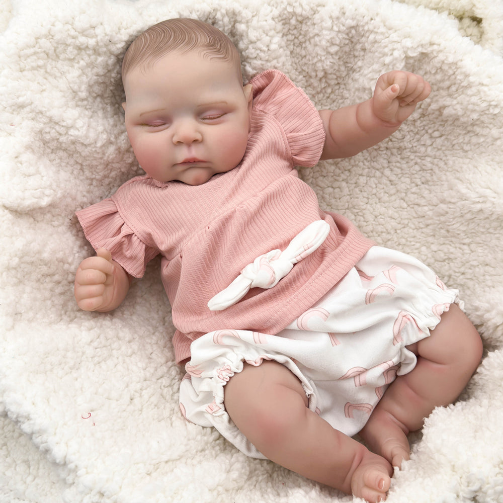 20 Zoll realistische schlafende Kätzchen-Rebornpuppen - Peaches