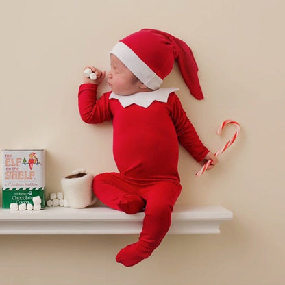 Langärmlige 3-teilige Weihnachtskleidung für 22-24 Zoll Reborn-Puppen