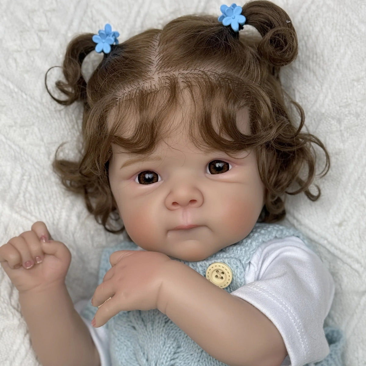 48cm offene Augen weicher Körper kuscheliges Reborn Babypuppe-Bettie