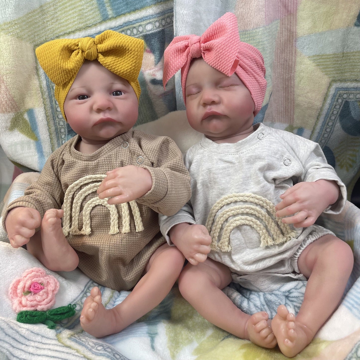 18 Zoll lebensechte Reborn-Puppe Zwillingsmädchen-Levi