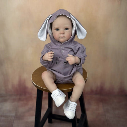 45cm lebensechter Vinylkörper blaue Augen Bettie Reborn-Baby-Mädchen