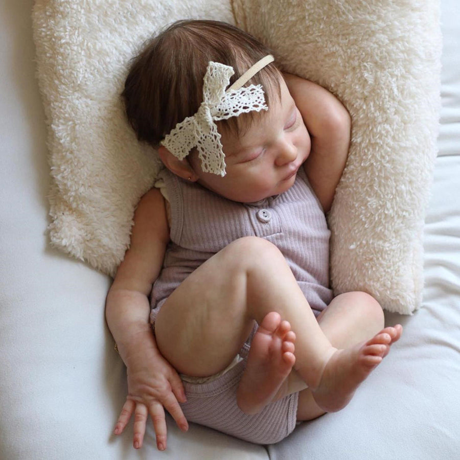 20 Zoll Rita süße geschlossene Augen kurze Haare Reborn Puppe-Laura