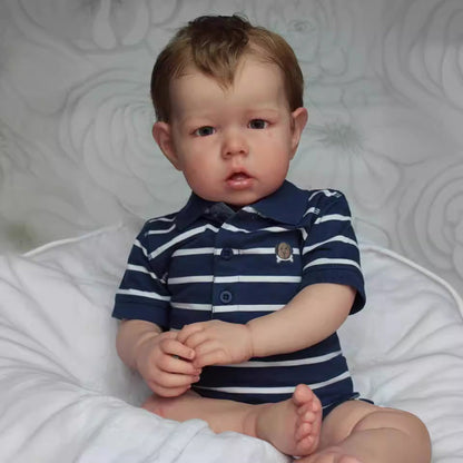 20 Zoll Cyril Reborn Puppenjungen mit kurzen Haaren und offenen Augen