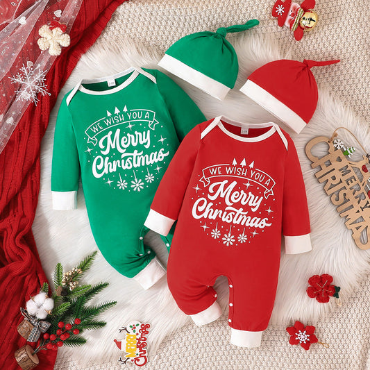 Weihnachtsstrampler und Mütze 2-teiliges Set für 22-24 Zoll Reborn-Puppen