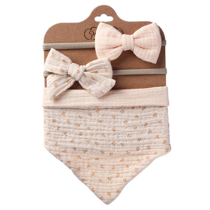 Bedrucktes wendbares Bandana-Lätzchen & Stirnband-Set 3-teilig