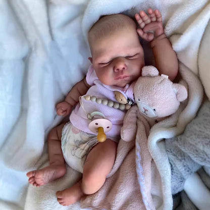 Clara 19 Zoll Realistische Reborn-Puppe mit geschlossenen Augen - Miley
