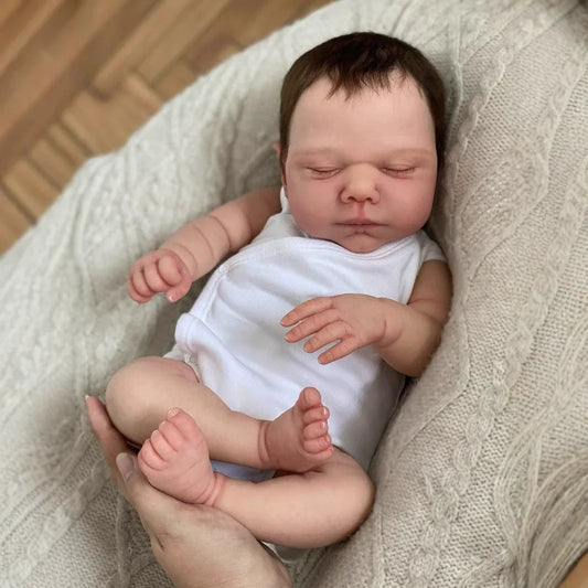 50cm Realistische geschlossene Augen kurze Haare Reborn Puppen Miley