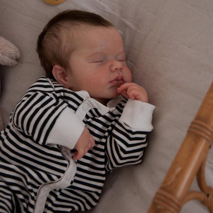 20 Zoll schlafende Reborn Puppen mit braunem Haar - Loulou
