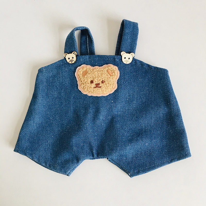 Latzhose mit Bärenknöpfen für 30 cm Puppen