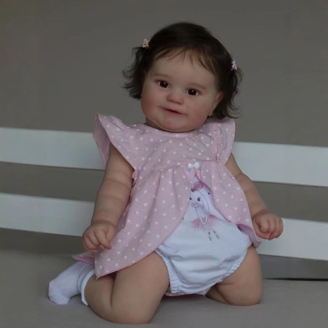 50cm/60cm Carol Offenen Augen Maddie Reborn Puppen Mädchen In Rosa Kleid