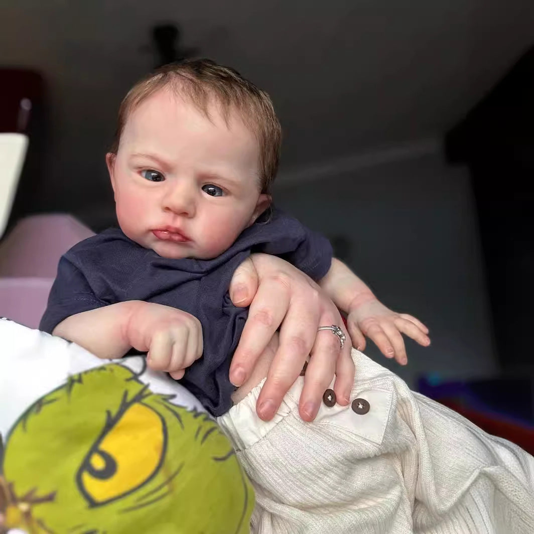 24 Zoll lebensechte Reborn Puppen mit offenen Augen und kurzen Haaren