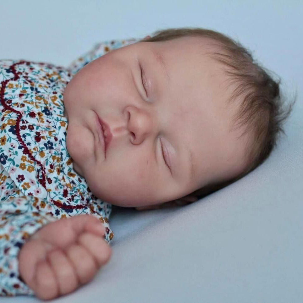 Sylvia 20 Zoll Reborn Puppe mit geschlossenen Augen - Peaches
