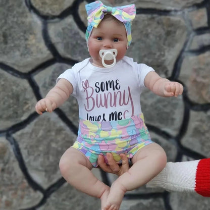60 cm Bertha Weicher Körper Reborn Puppe mit offenen Augen-Maddie